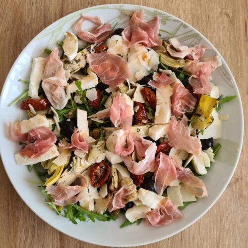 Tuscan Artichokes & Prosciutto Ham Salad 11 Tuscan Salad with Sundried tomatoes, artichokes, parma ham recipe