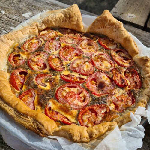 tuna tomatoes mustard tart
